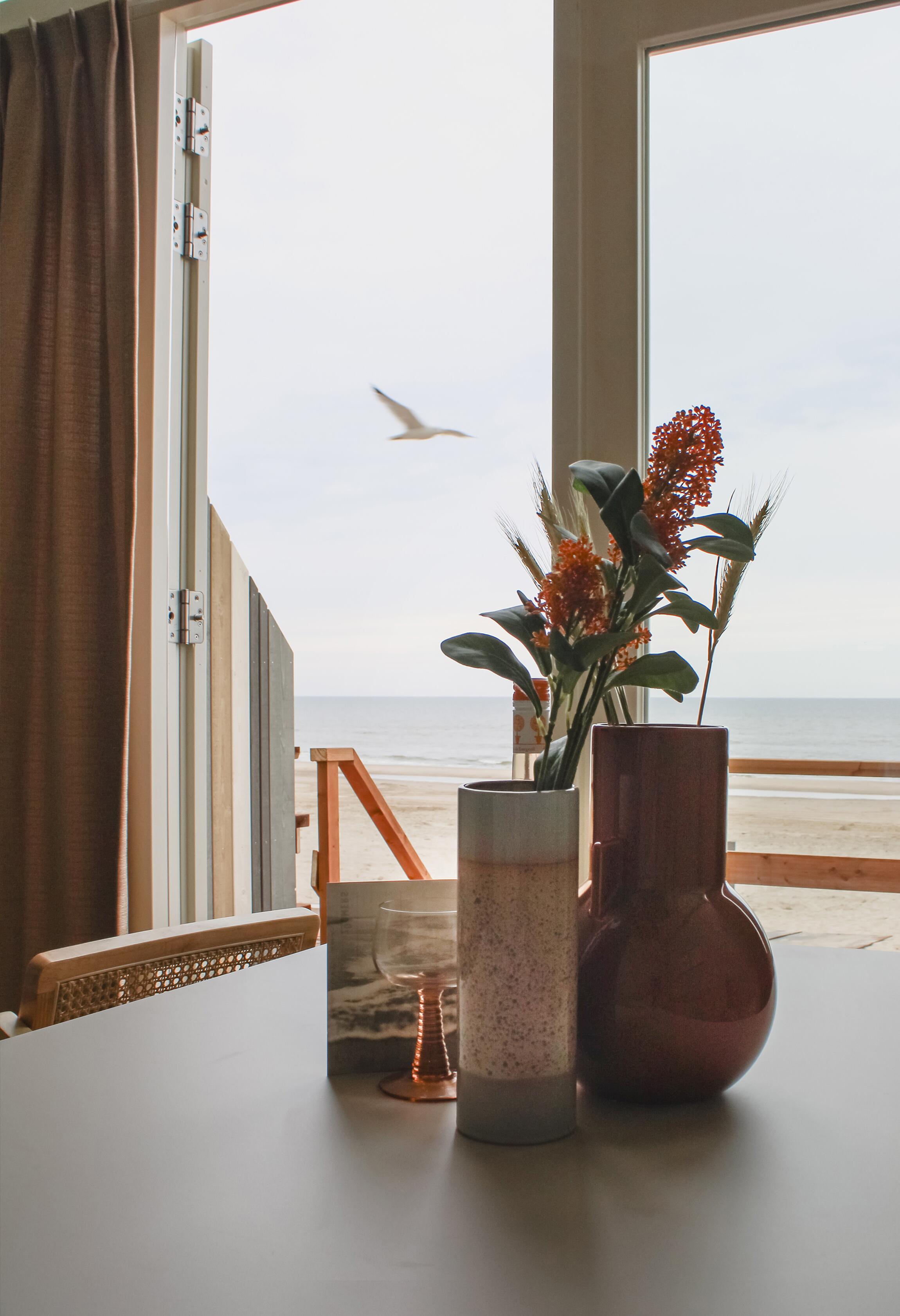 strandhuisjes zon Zee Castricum